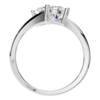 RI-0549 White Gold Ring SET - Top View