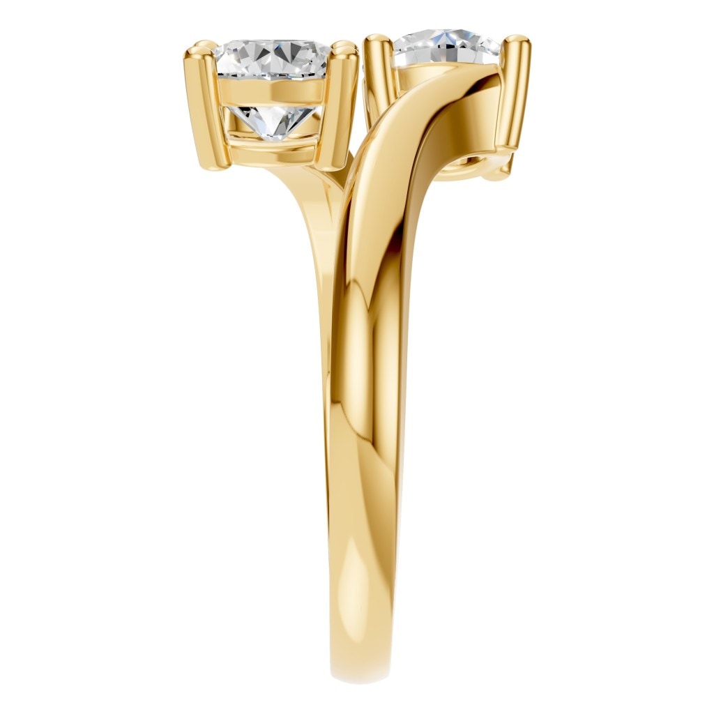 RI-0549 Yellow Gold Ring SET - Side View