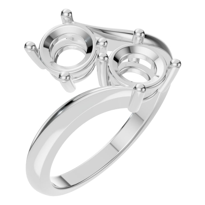 Two Stone Ring Mounting - Round 5.75mm