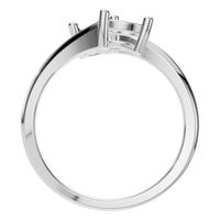 RI-0549 White Gold Ring UNSET - Top View