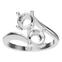 RI-0549 White Gold Ring UNSET - Front View