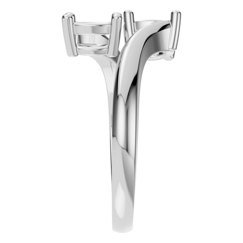 RI-0549 White Gold Ring UNSET - Side View