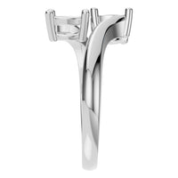 RI-0549 White Gold Ring UNSET - Side View