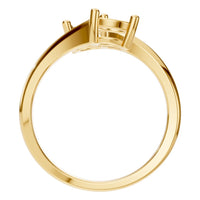 RI-0549 Yellow Gold Ring UNSET - Top View