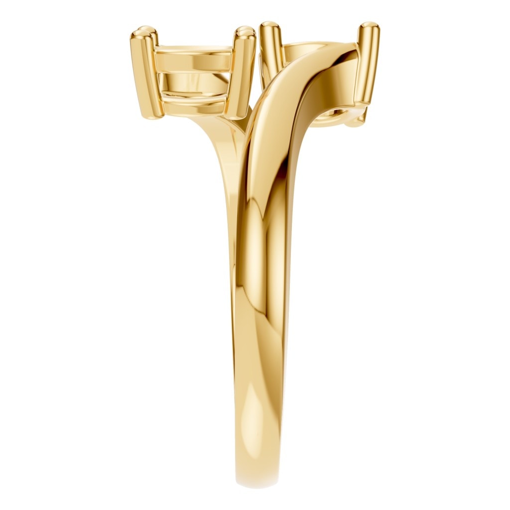 RI-0549 Yellow Gold Ring UNSET - Side View