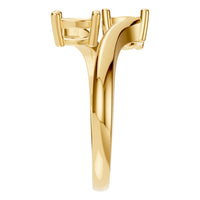 RI-0549 Yellow Gold Ring UNSET - Side View