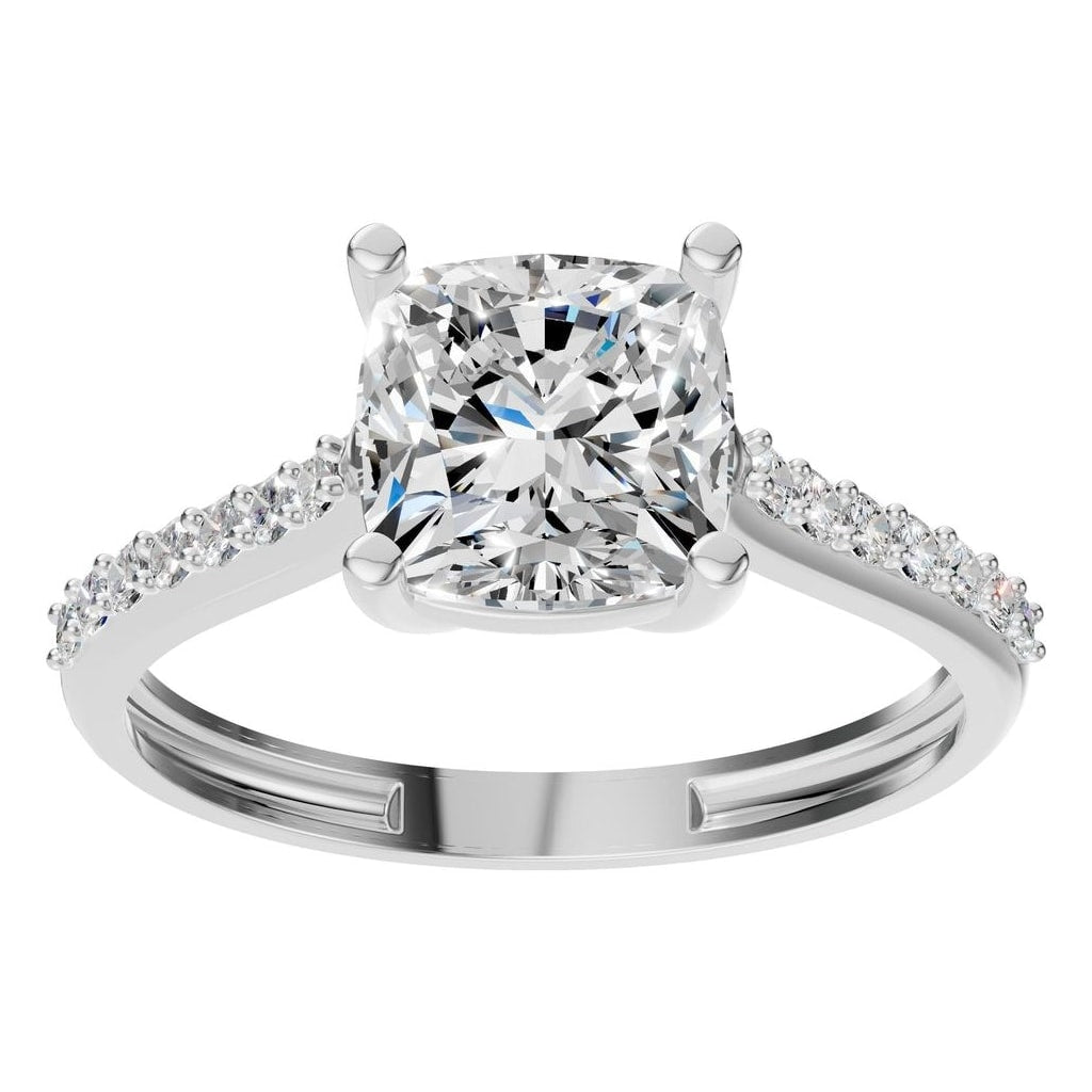 RI-0644 White Gold Ring SET - Front View