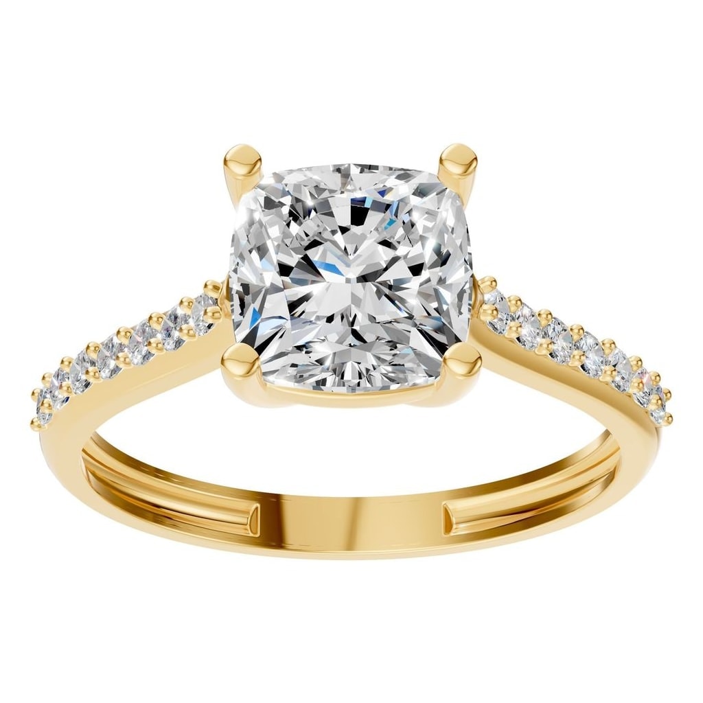 RI-0644 Yellow Gold Ring SET - Front View