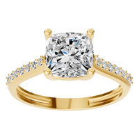 RI-0644 Yellow Gold Ring SET - Front View