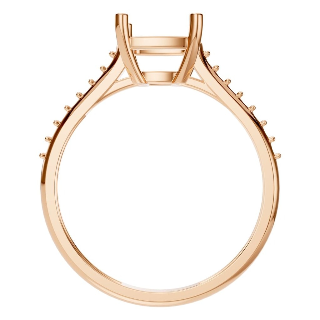 RI-0644 Rose Gold Ring UNSET - Top View