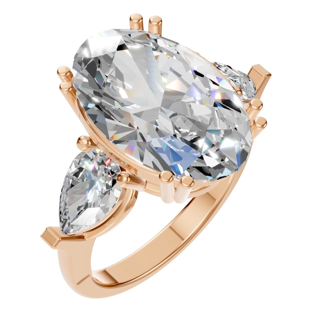 RI-0744 Rose Gold Ring SET - Main View