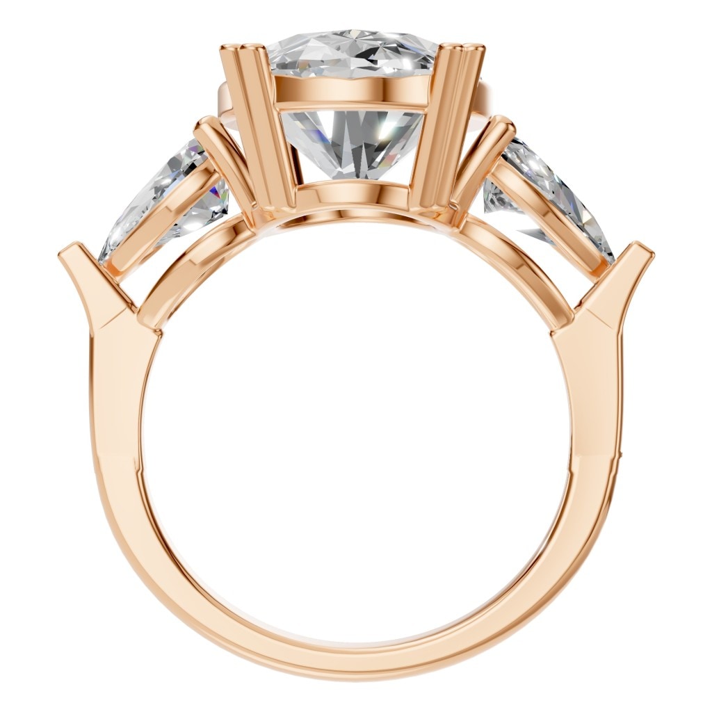 RI-0744 Rose Gold Ring SET - Top View