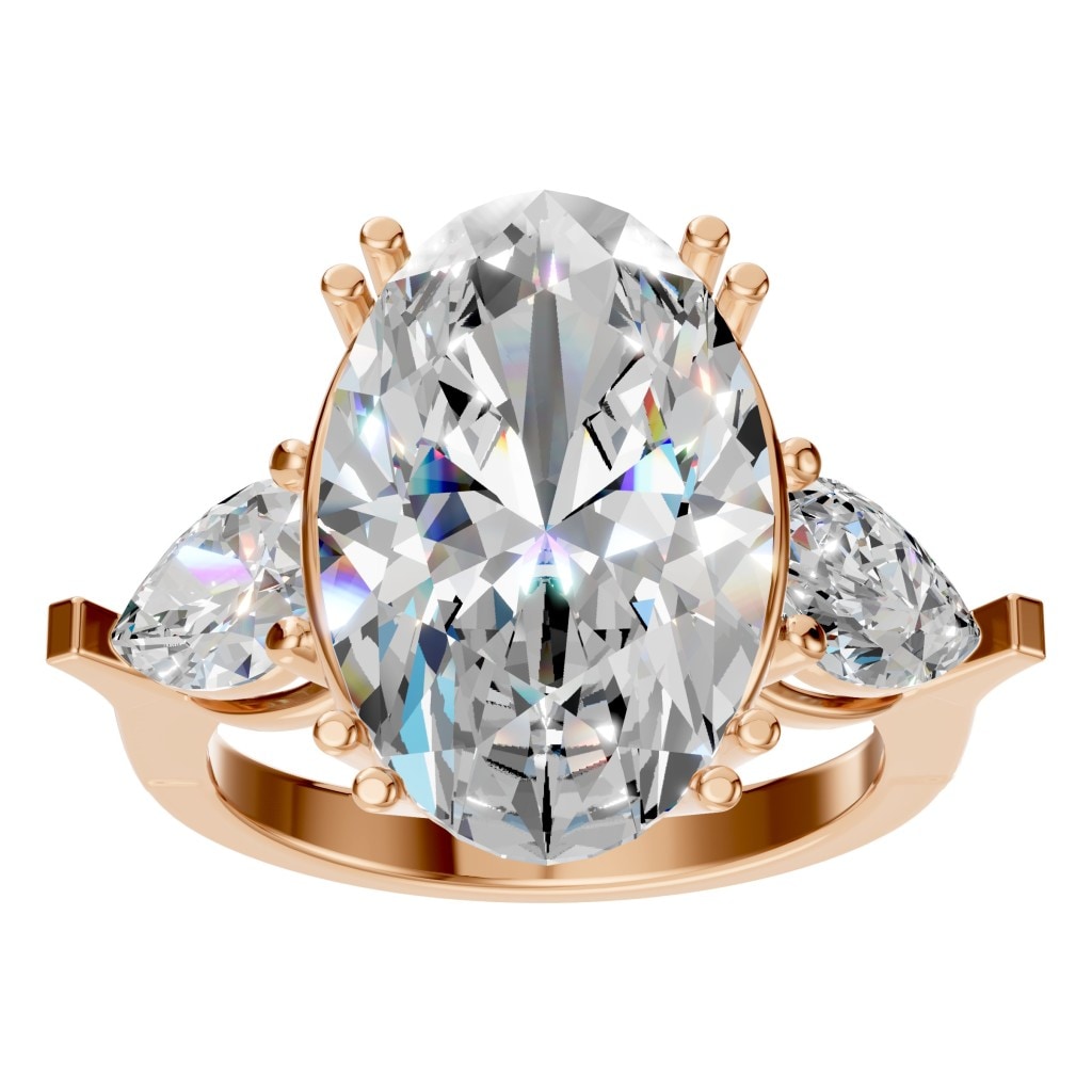 RI-0744 Rose Gold Ring SET - Front View