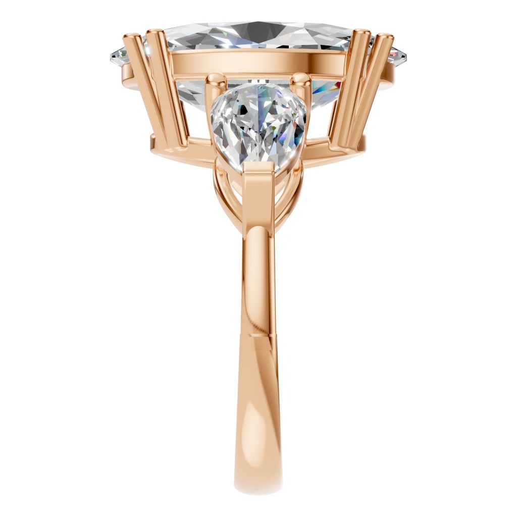 RI-0744 Rose Gold Ring SET - Side View