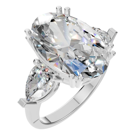 RI-0744 White Gold Ring SET - Main View