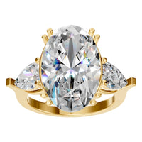 RI-0744 Yellow Gold Ring SET - Front View