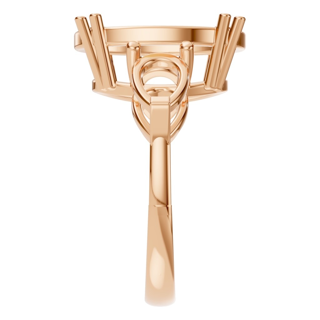 RI-0744 Rose Gold Ring UNSET - Side View