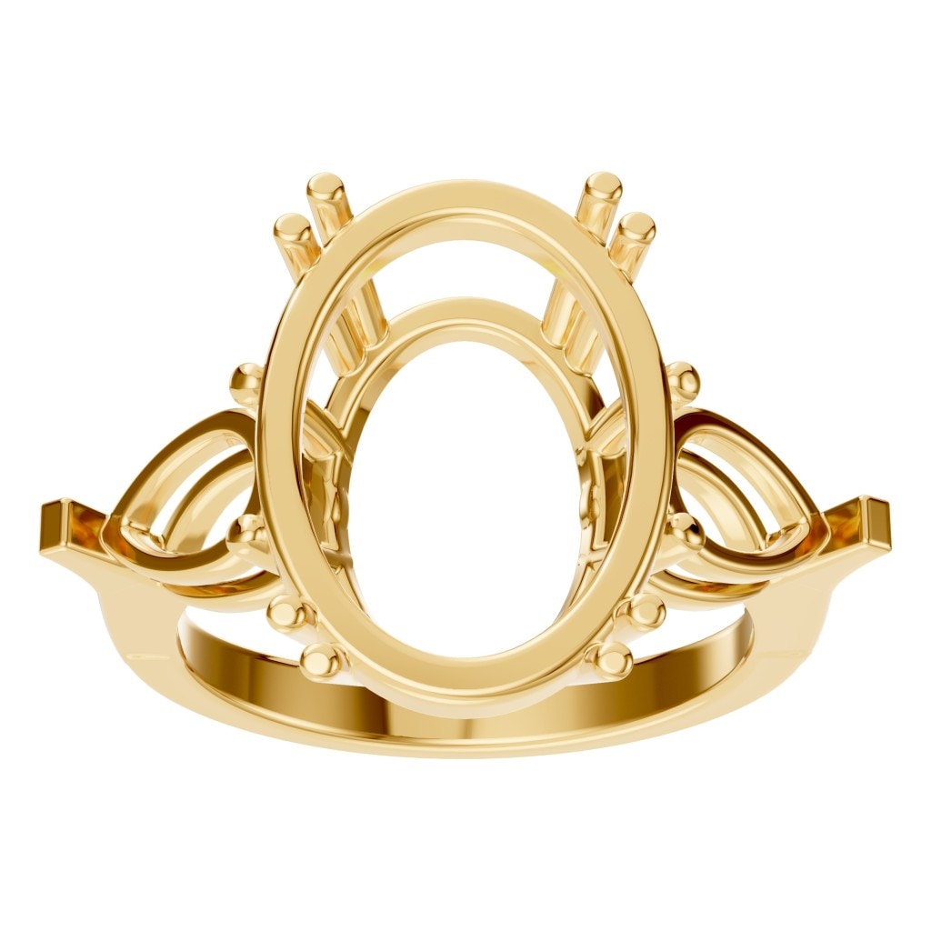 RI-0744 Yellow Gold Ring UNSET - Front View