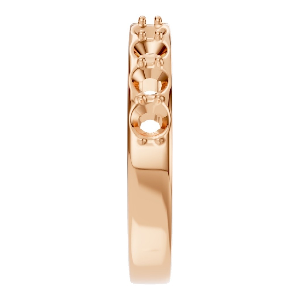 RI-0865 Rose Gold Ring UNSET - Side View