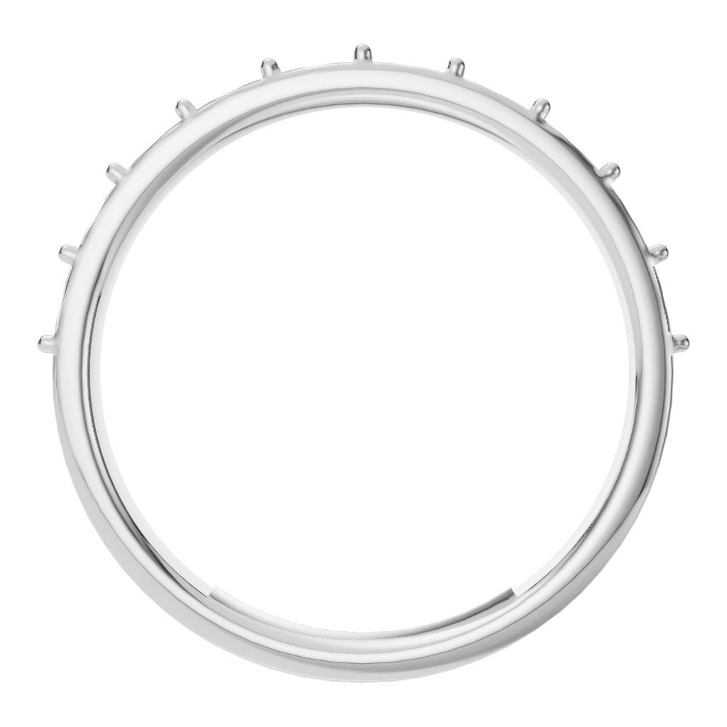 RI-0865 White Gold Ring UNSET - Top View