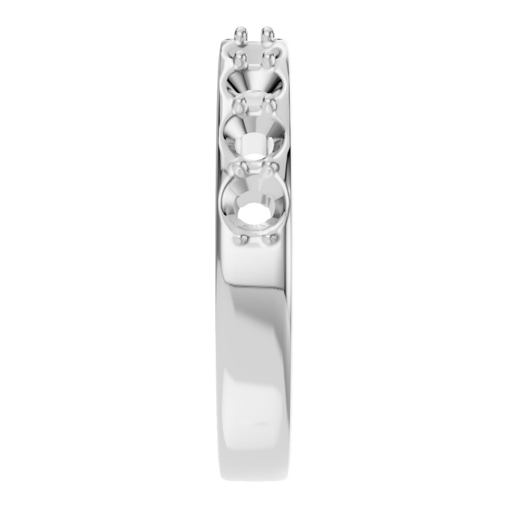 RI-0865 White Gold Ring UNSET - Side View