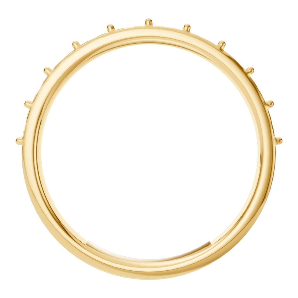 RI-0865 Yellow Gold Ring UNSET - Top View