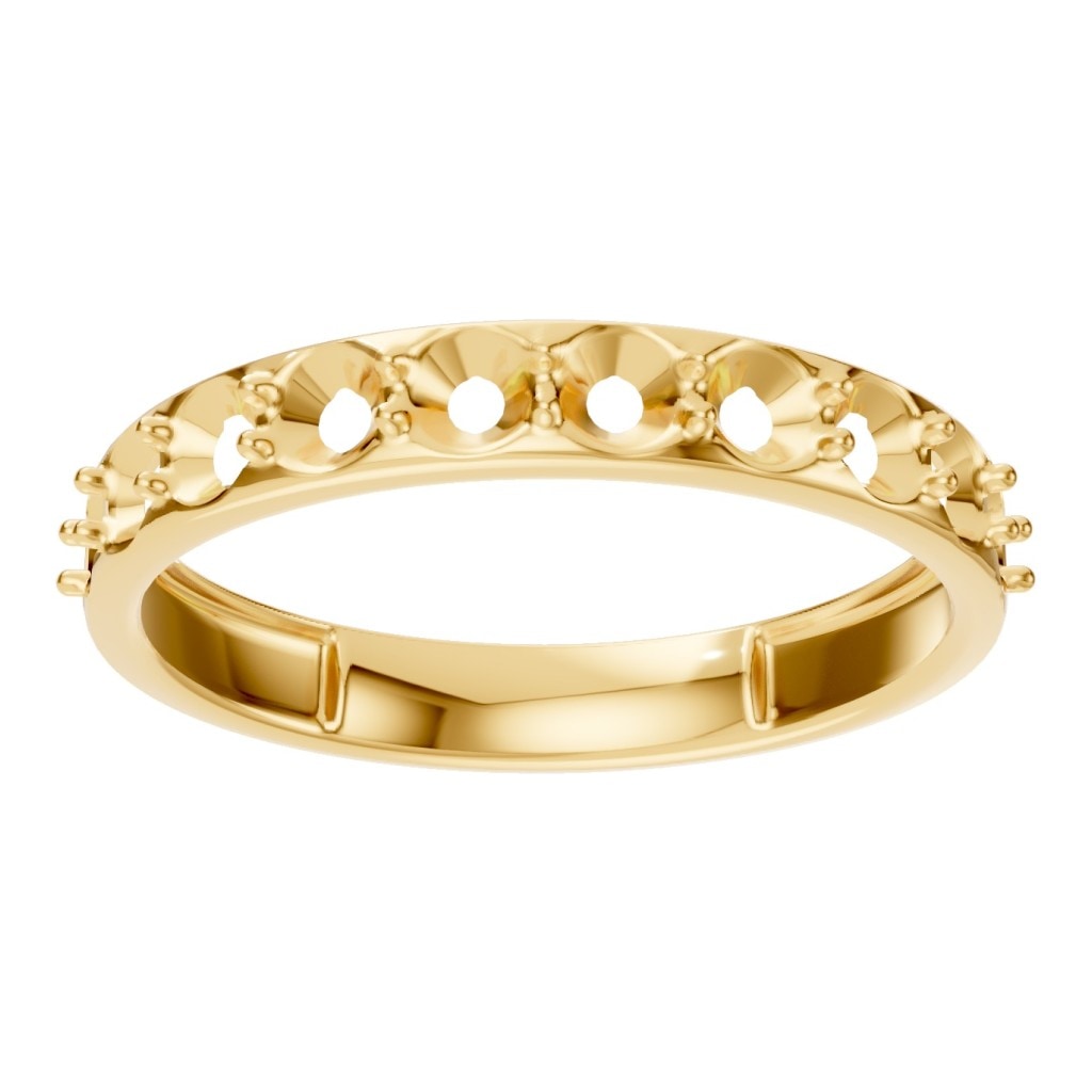 RI-0865 Yellow Gold Ring UNSET - Front View