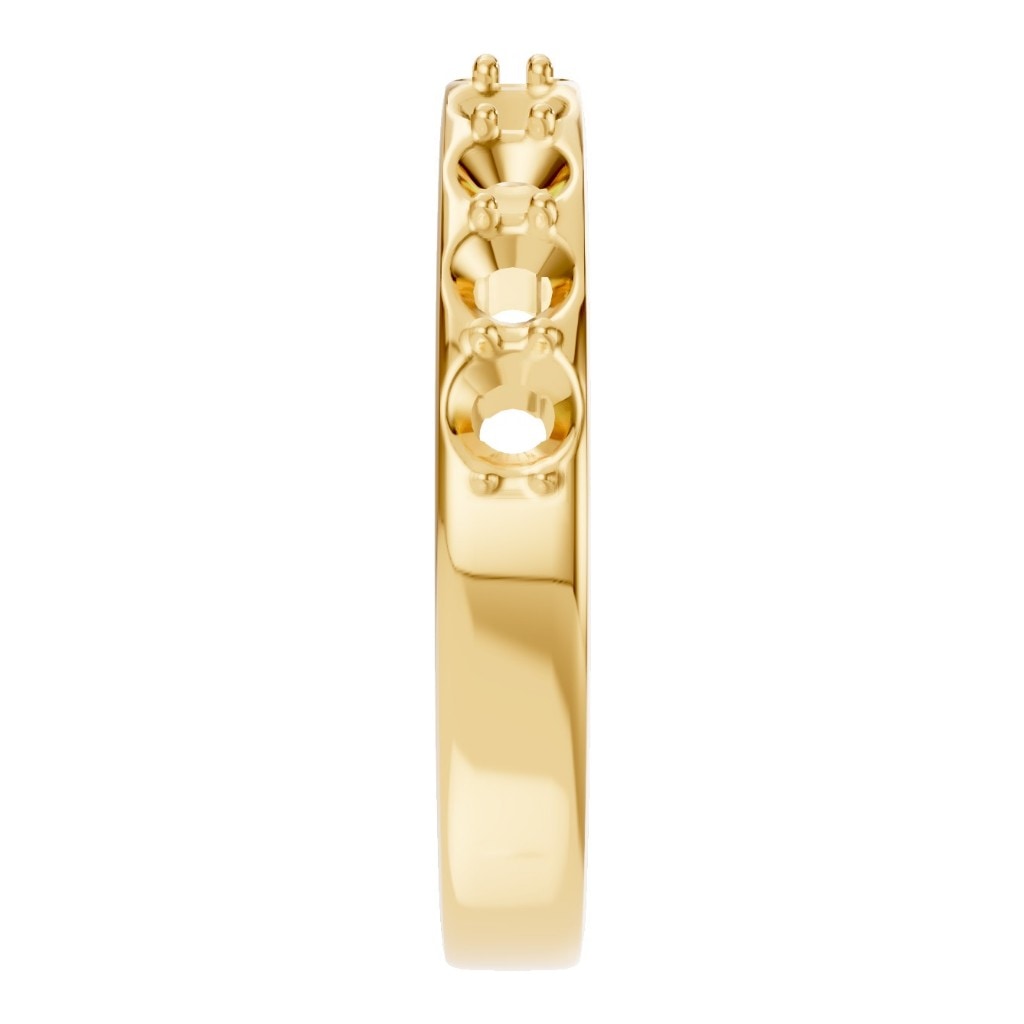 RI-0865 Yellow Gold Ring UNSET - Side View