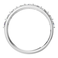 RI-0865 White Gold Ring SET - Top View