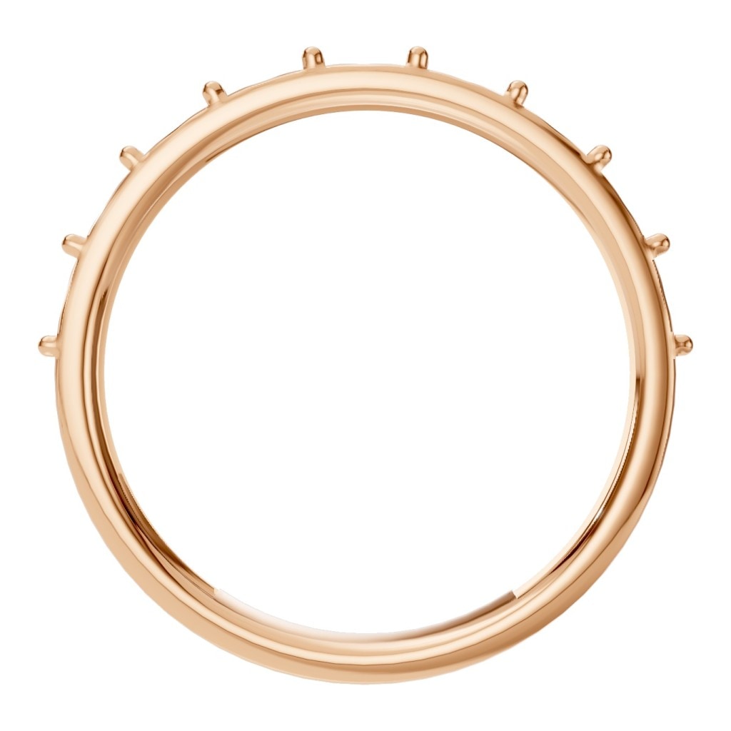 RI-0865 Rose Gold Ring UNSET - Top View