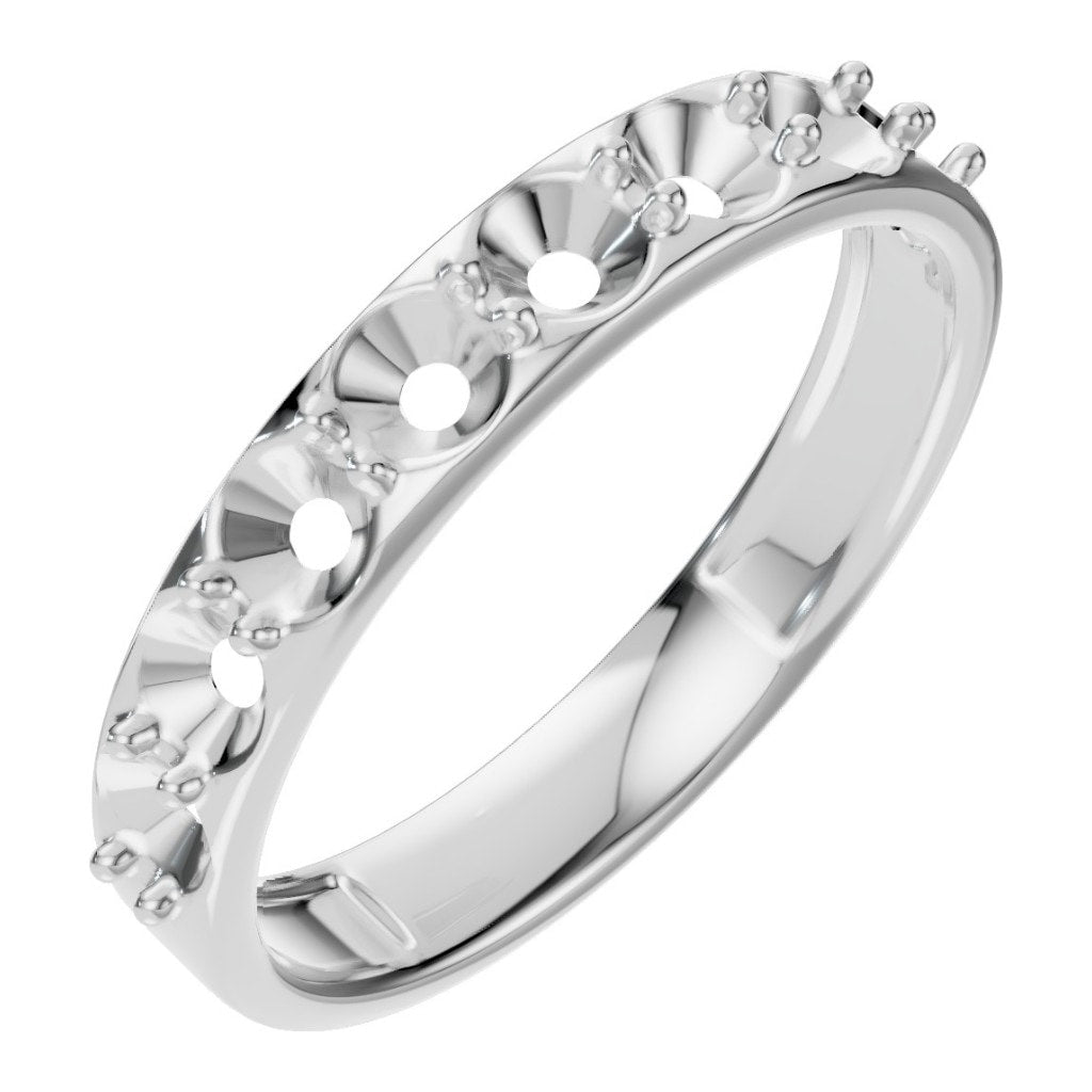 RI-0865 White Gold Ring UNSET - Main View