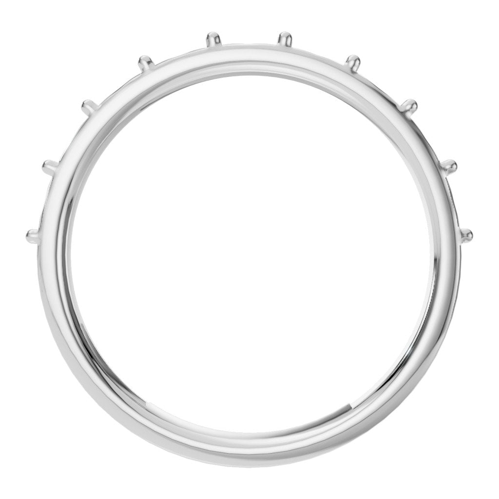 RI-0865 White Gold Ring UNSET - Top View