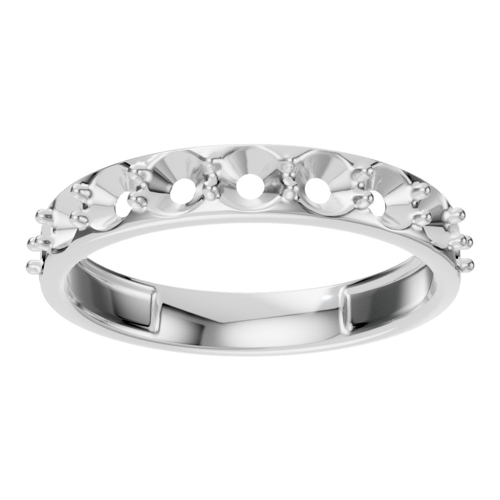 RI-0865 White Gold Ring UNSET - Front View