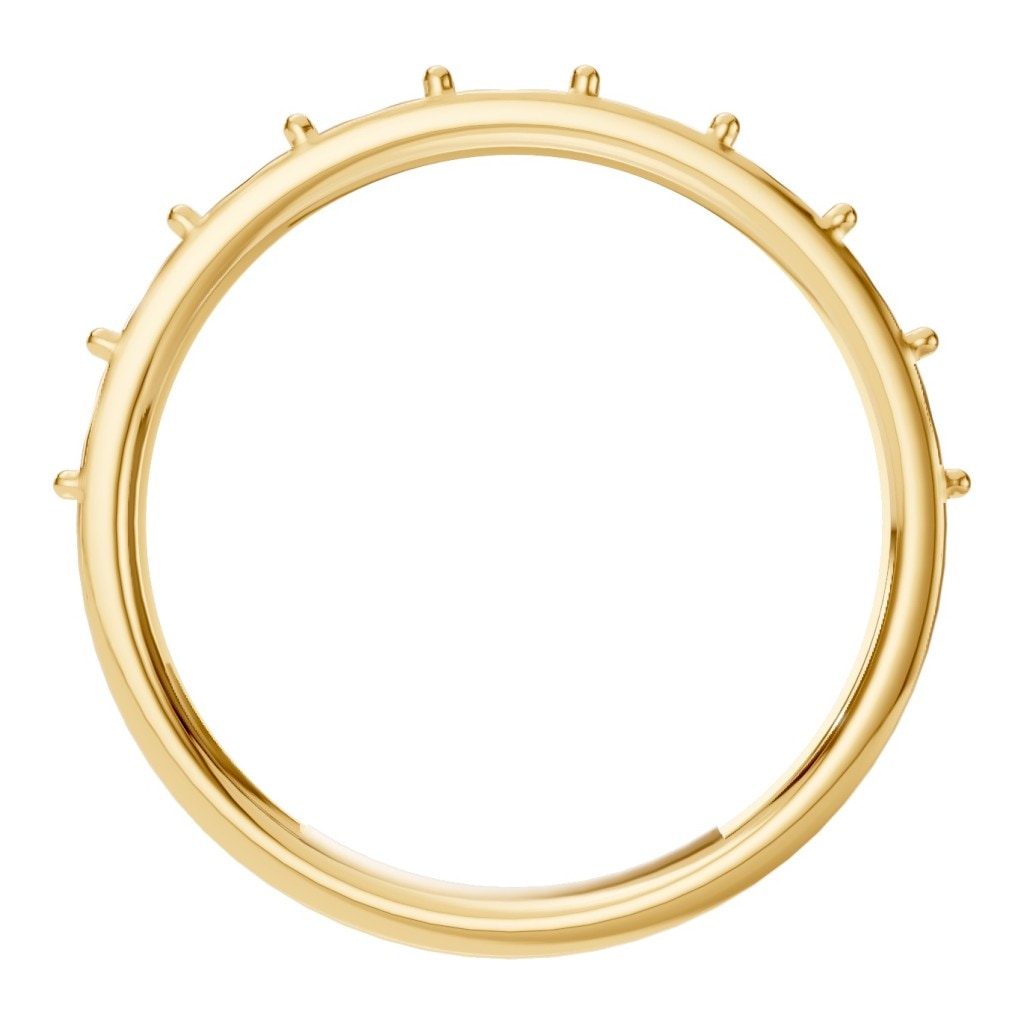 RI-0865 Yellow Gold Ring UNSET - Top View