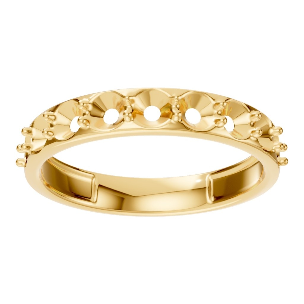 RI-0865 Yellow Gold Ring UNSET - Front View