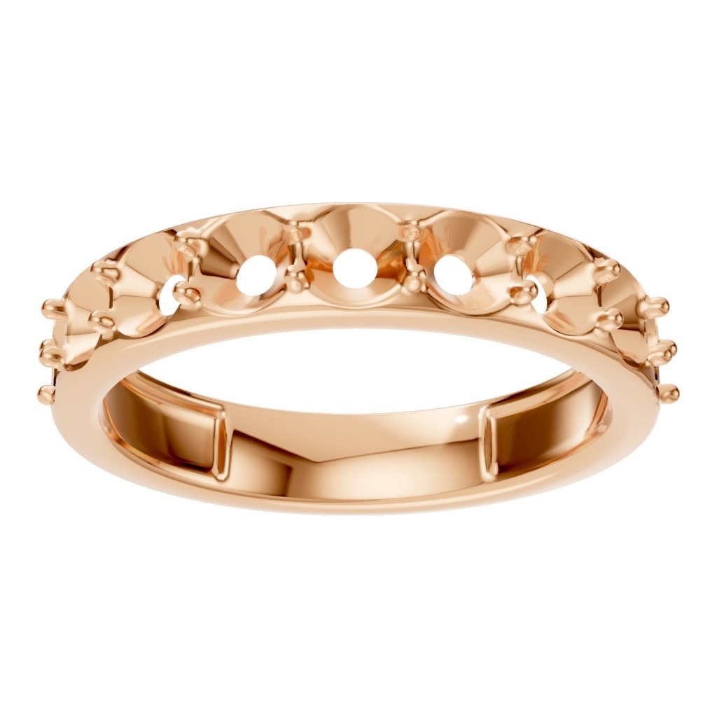 RI-0865 Rose Gold Ring UNSET - Front View
