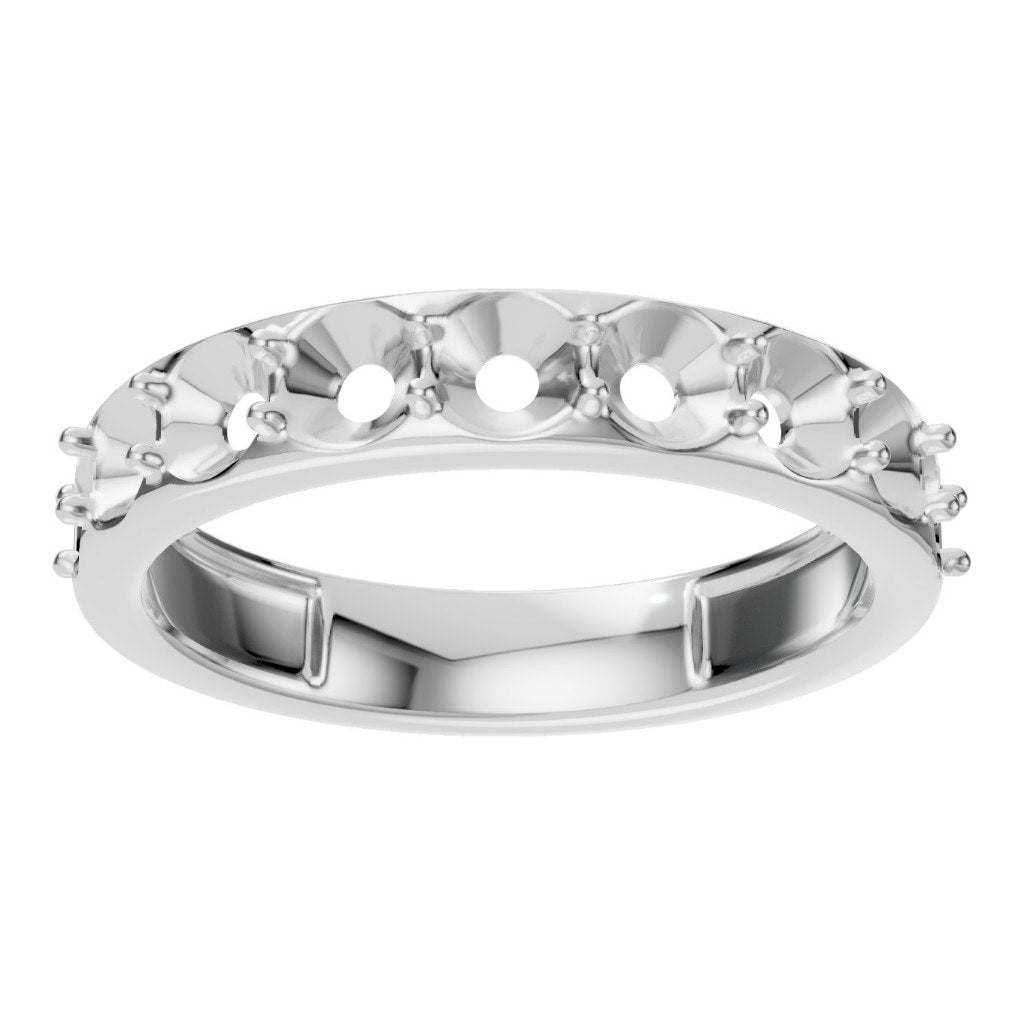 RI-0865 White Gold Ring UNSET - Front View