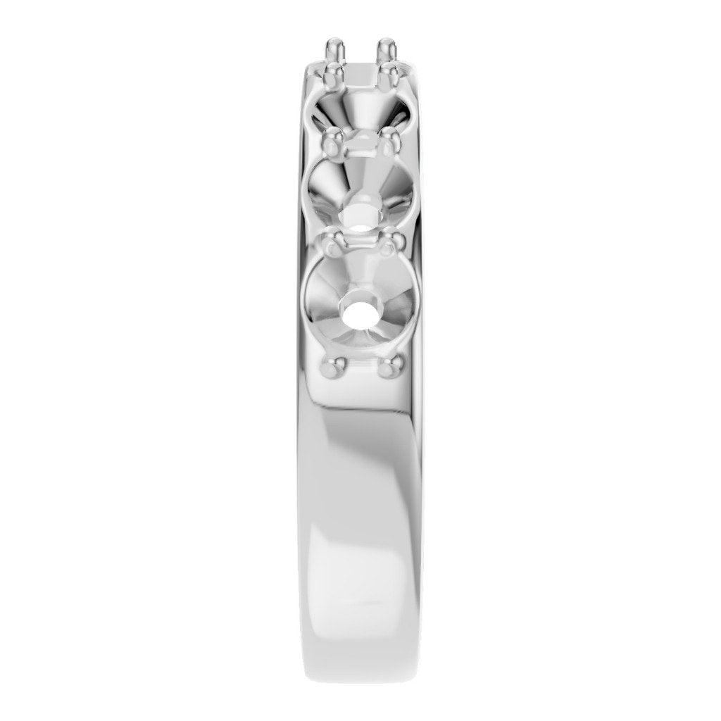 RI-0865 White Gold Ring UNSET - Side View