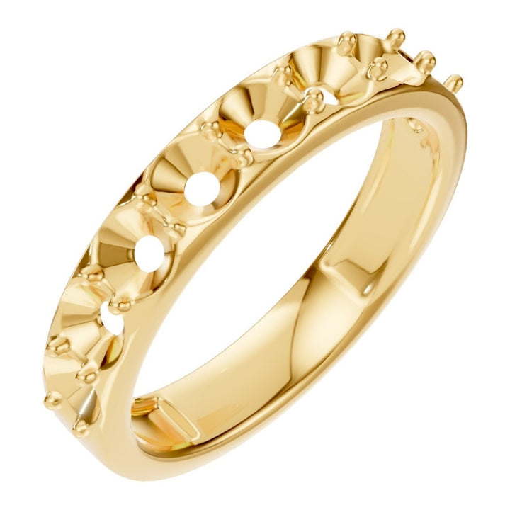 Half Eternity Ring Mounting - Round 3.45-3.70mm