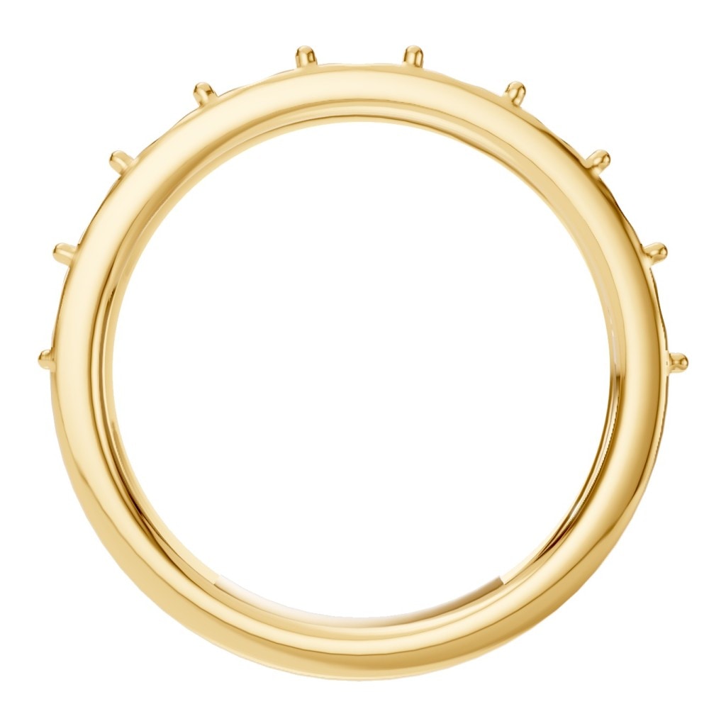 RI-0865 Yellow Gold Ring UNSET - Top View