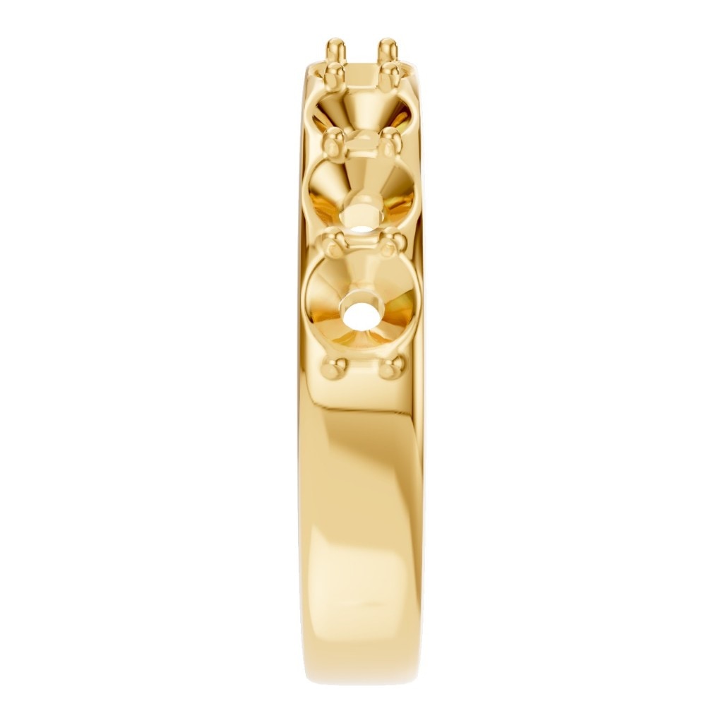 RI-0865 Yellow Gold Ring UNSET - Side View