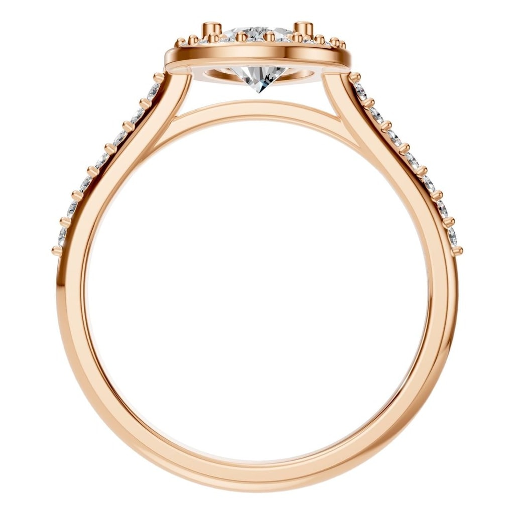RI-0914 Rose Gold Ring SET - Top View