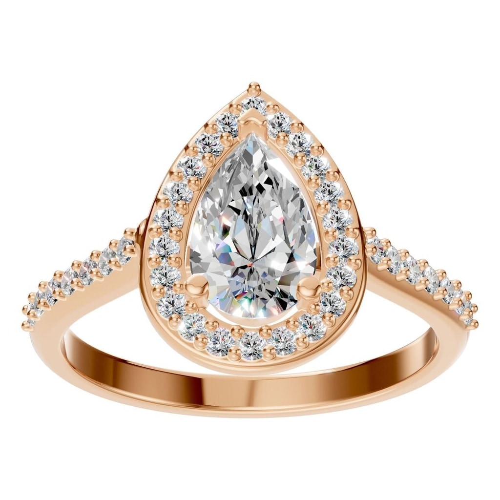 RI-0914 Rose Gold Ring SET - Front View