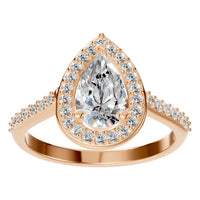 RI-0914 Rose Gold Ring SET - Front View