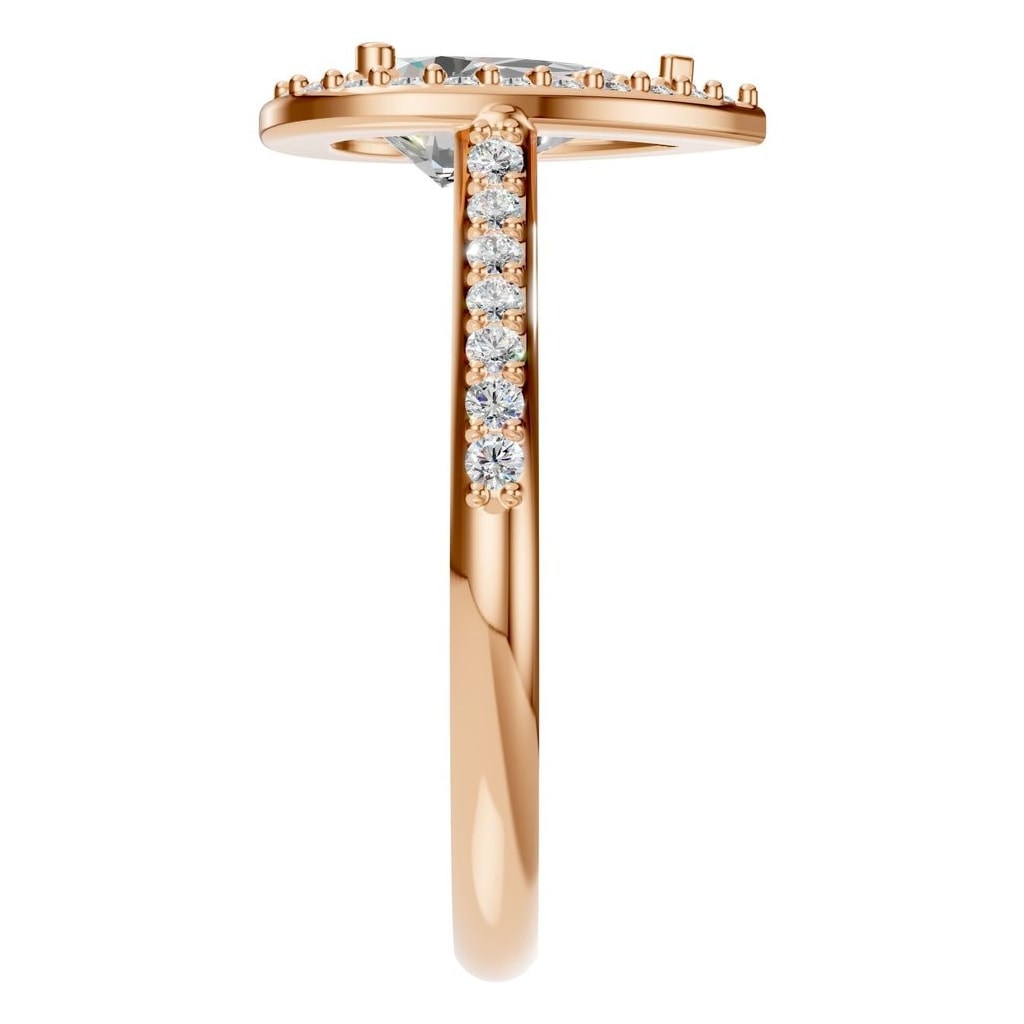 RI-0914 Rose Gold Ring SET - Side View