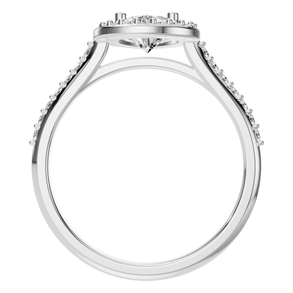 RI-0914 White Gold Ring SET - Top View