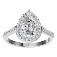 RI-0914 White Gold Ring SET - Front View