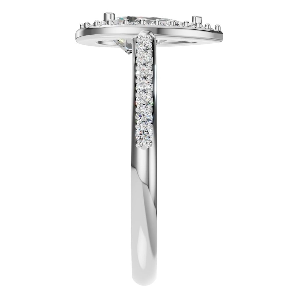 RI-0914 White Gold Ring SET - Side View