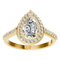 RI-0914 Yellow Gold Ring SET - Front View