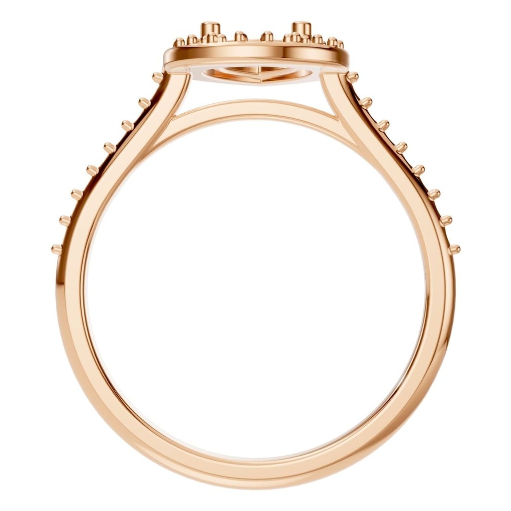 RI-0914 Rose Gold Ring UNSET - Top View